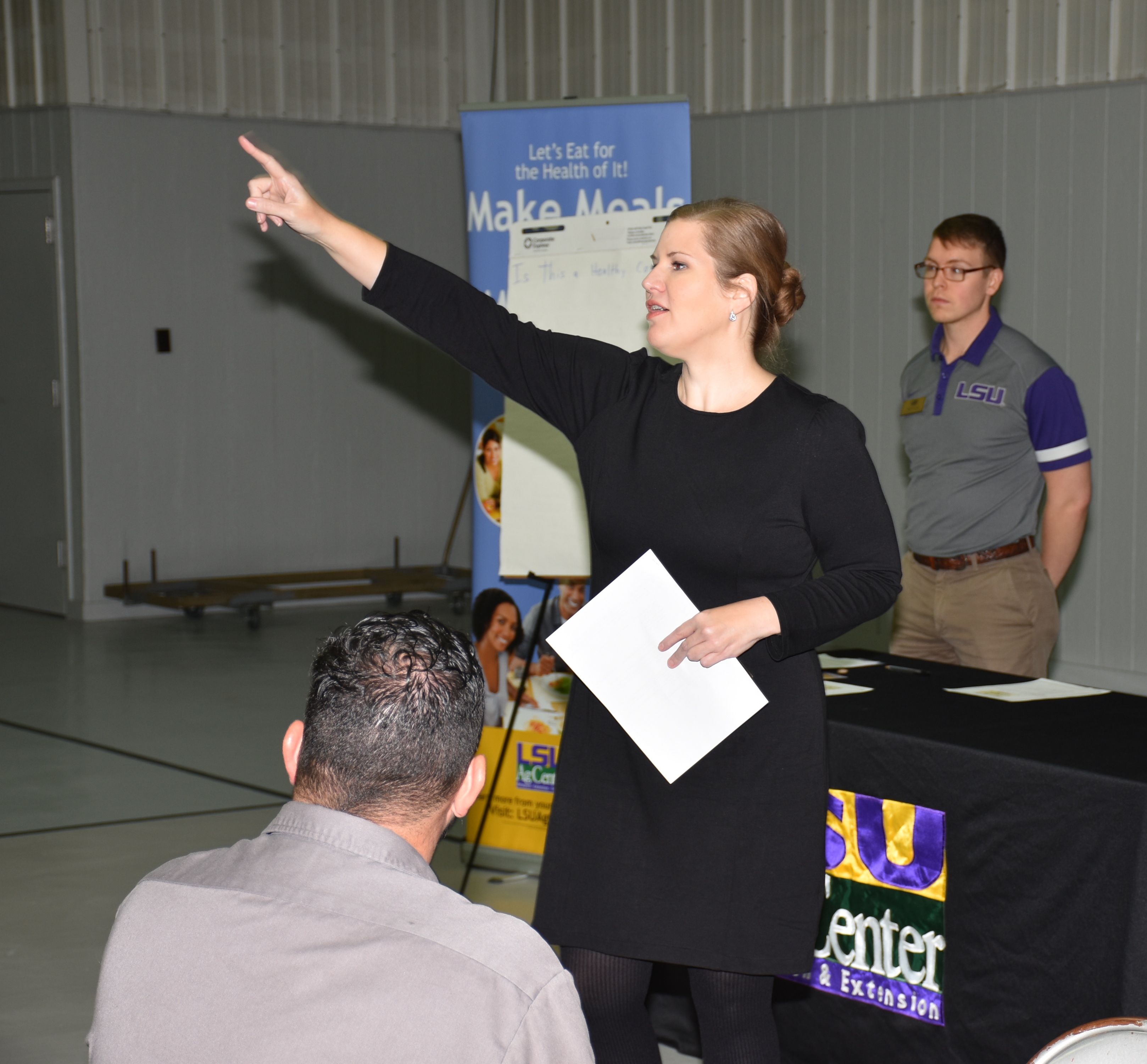 Valerie Vincent giving directions.